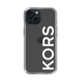 スリムプロテクションケース［ MICHAEL KORS - Logo - White ］