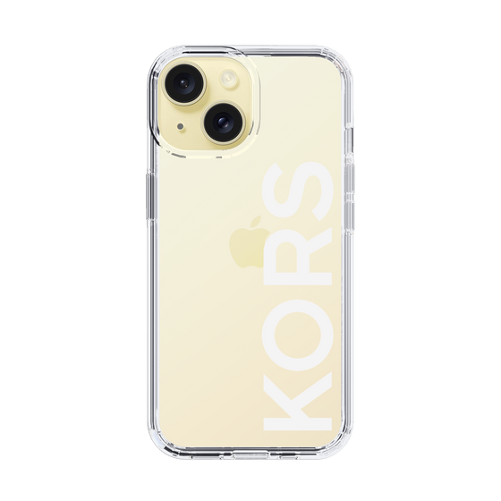 スリムプロテクションケース［ MICHAEL KORS - Logo - White ］