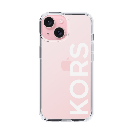 スリムプロテクションケース［ MICHAEL KORS - Logo - White ］