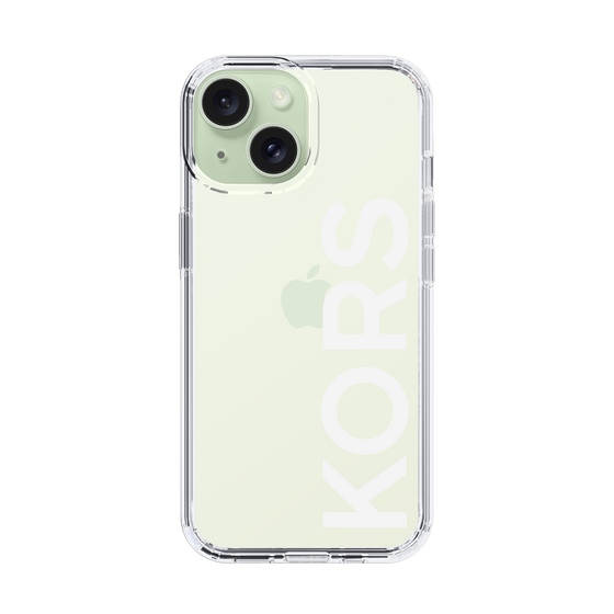 スリムプロテクションケース［ MICHAEL KORS - Logo - White ］