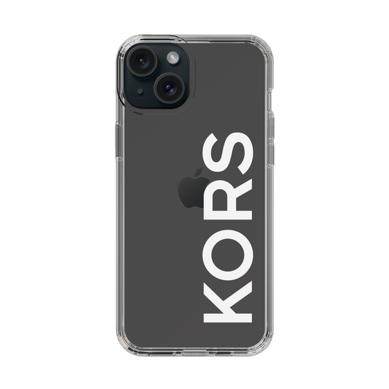 スリムプロテクションケース［ MICHAEL KORS - Logo - White ］