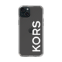 スリムプロテクションケース［ MICHAEL KORS - Logo - White ］