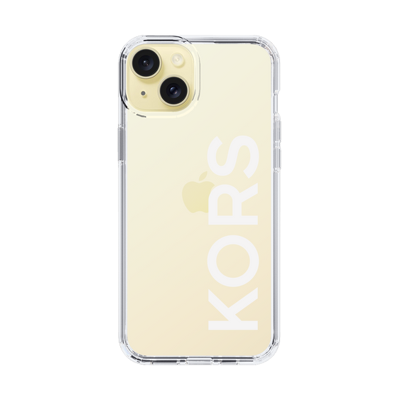 スリムプロテクションケース［ MICHAEL KORS - Logo - White ］