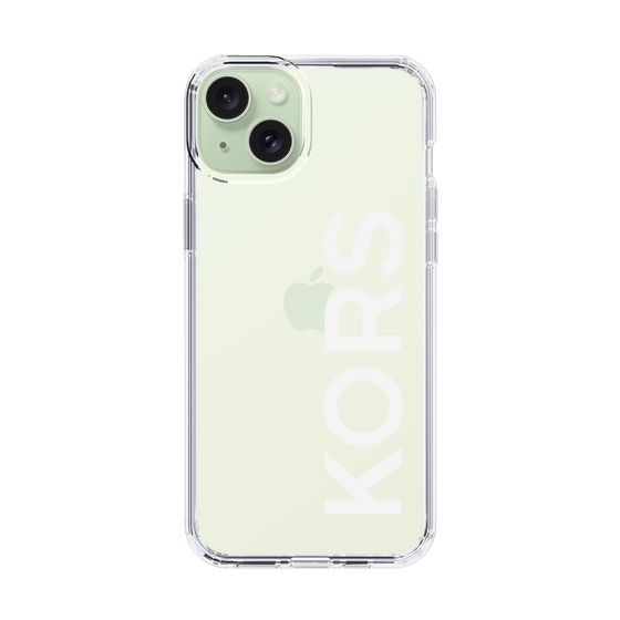 スリムプロテクションケース［ MICHAEL KORS - Logo - White ］