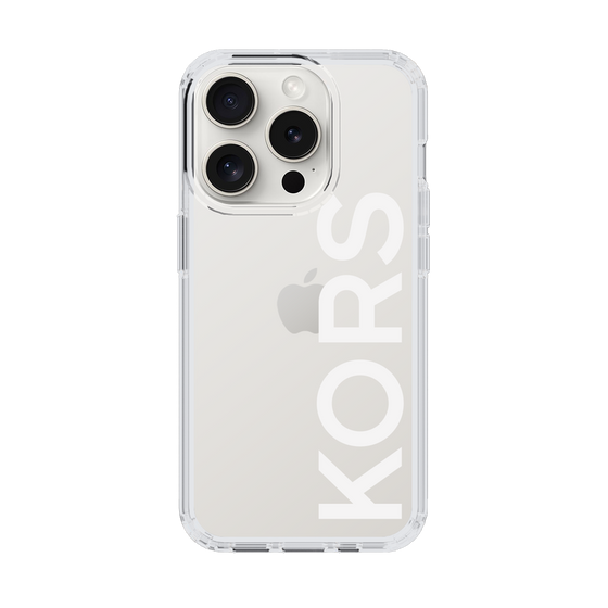 スリムプロテクションケース［ MICHAEL KORS - Logo - White ］