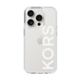スリムプロテクションケース［ MICHAEL KORS - Logo - White ］