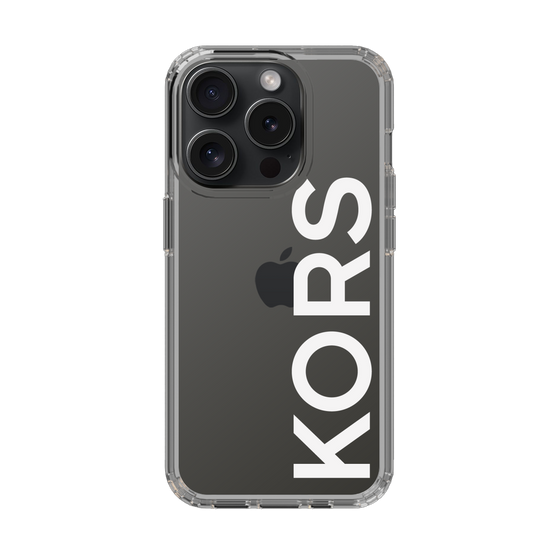 スリムプロテクションケース［ MICHAEL KORS - Logo - White ］