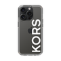 スリムプロテクションケース［ MICHAEL KORS - Logo - White ］