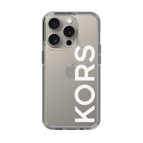 スリムプロテクションケース［ MICHAEL KORS - Logo - White ］