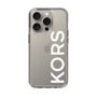 スリムプロテクションケース［ MICHAEL KORS - Logo - White ］
