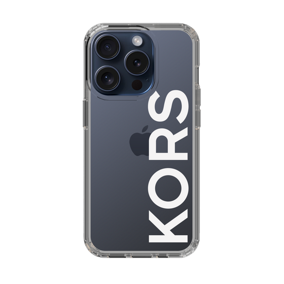 スリムプロテクションケース［ MICHAEL KORS - Logo - White ］