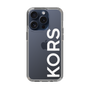 スリムプロテクションケース［ MICHAEL KORS - Logo - White ］