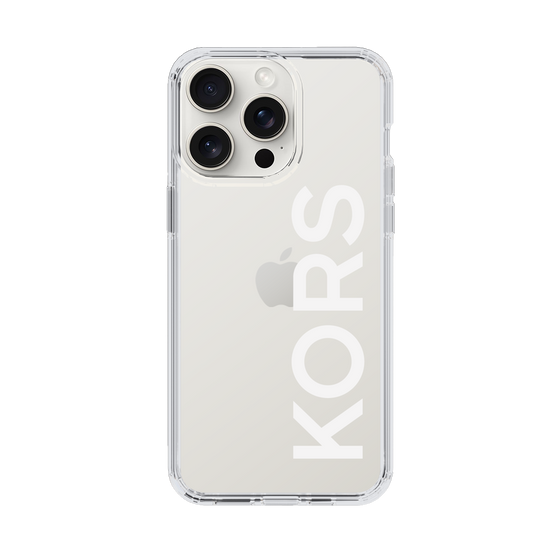 スリムプロテクションケース［ MICHAEL KORS - Logo - White ］