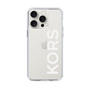 スリムプロテクションケース［ MICHAEL KORS - Logo - White ］