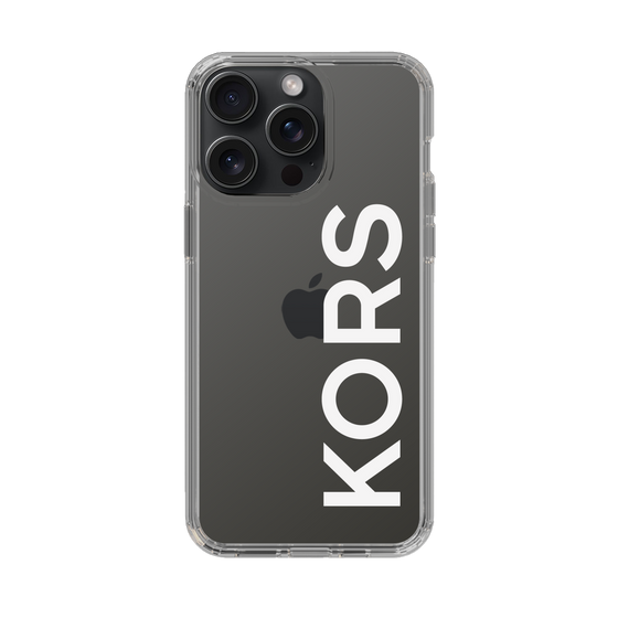 スリムプロテクションケース［ MICHAEL KORS - Logo - White ］