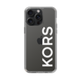 スリムプロテクションケース［ MICHAEL KORS - Logo - White ］