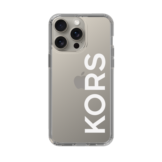 スリムプロテクションケース［ MICHAEL KORS - Logo - White ］