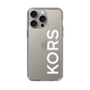 スリムプロテクションケース［ MICHAEL KORS - Logo - White ］
