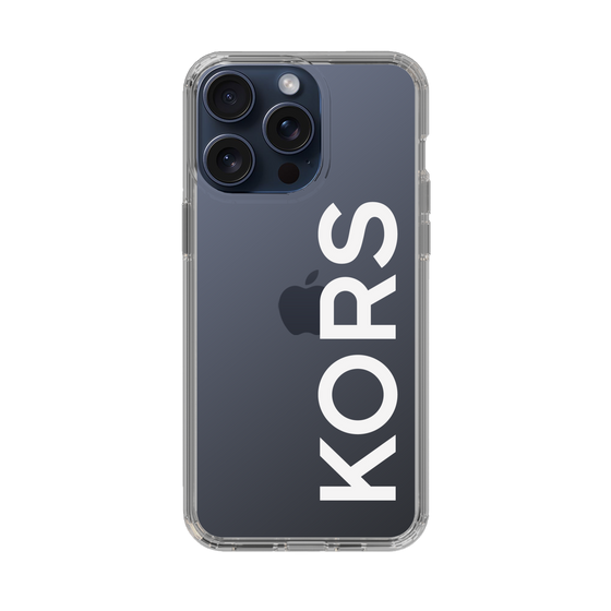 スリムプロテクションケース［ MICHAEL KORS - Logo - White ］