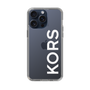 スリムプロテクションケース［ MICHAEL KORS - Logo - White ］