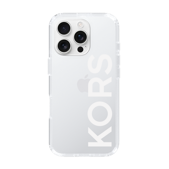 スリムプロテクションケース［ MICHAEL KORS - Logo - White ］