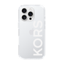 スリムプロテクションケース［ MICHAEL KORS - Logo - White ］