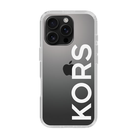 スリムプロテクションケース［ MICHAEL KORS - Logo - White ］