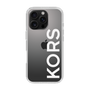 スリムプロテクションケース［ MICHAEL KORS - Logo - White ］
