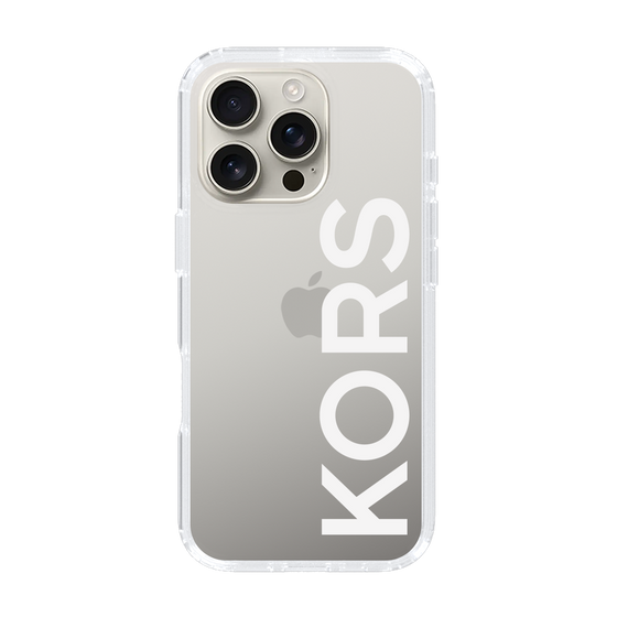 スリムプロテクションケース［ MICHAEL KORS - Logo - White ］