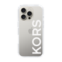 スリムプロテクションケース［ MICHAEL KORS - Logo - White ］