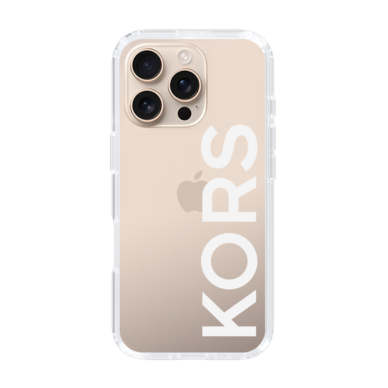 スリムプロテクションケース［ MICHAEL KORS - Logo - White ］