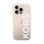 スリムプロテクションケース［ MICHAEL KORS - Logo - White ］