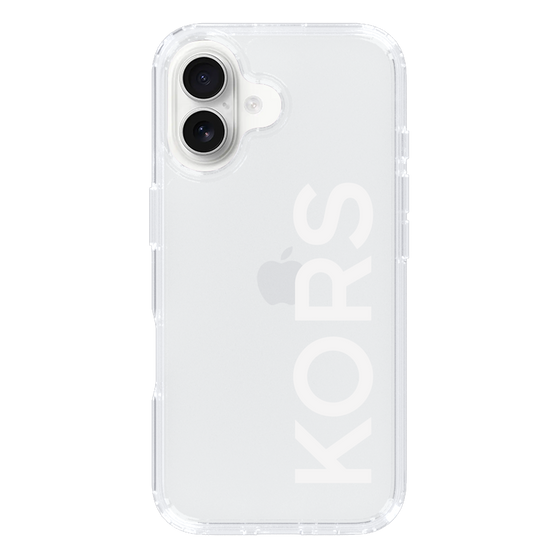 スリムプロテクションケース［ MICHAEL KORS - Logo - White ］
