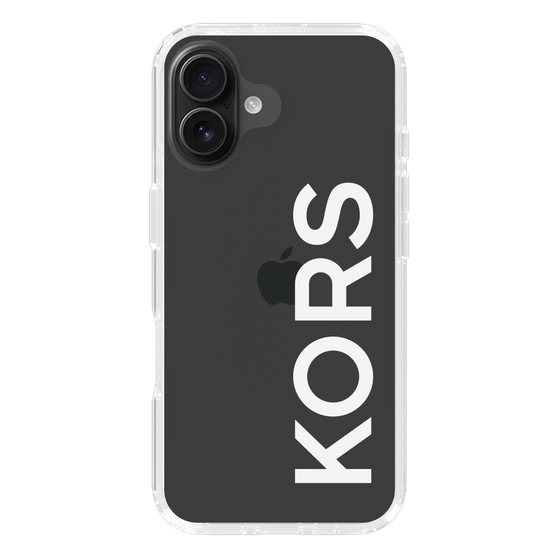 スリムプロテクションケース［ MICHAEL KORS - Logo - White ］