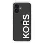 スリムプロテクションケース［ MICHAEL KORS - Logo - White ］