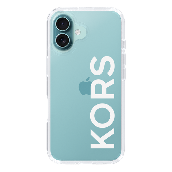 スリムプロテクションケース［ MICHAEL KORS - Logo - White ］