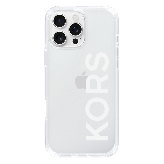 スリムプロテクションケース［ MICHAEL KORS - Logo - White ］