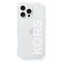 スリムプロテクションケース［ MICHAEL KORS - Logo - White ］