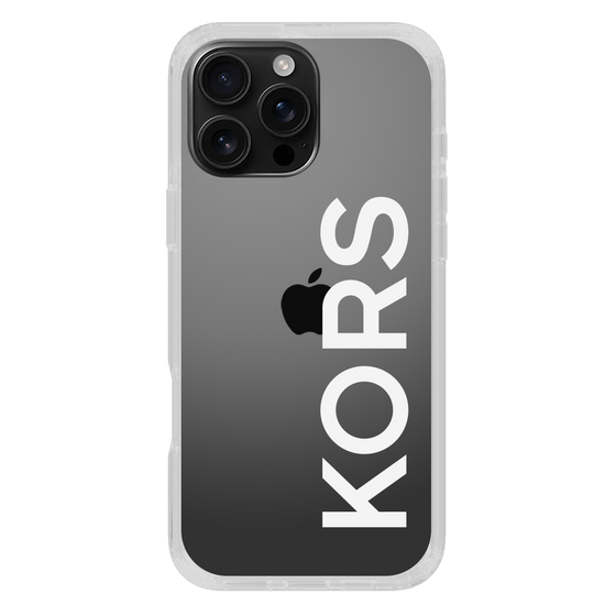スリムプロテクションケース［ MICHAEL KORS - Logo - White ］
