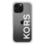 スリムプロテクションケース［ MICHAEL KORS - Logo - White ］
