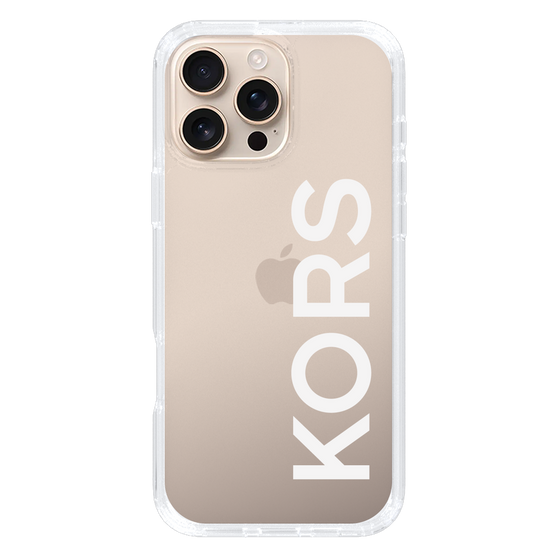 スリムプロテクションケース［ MICHAEL KORS - Logo - White ］
