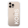 スリムプロテクションケース［ MICHAEL KORS - Logo - White ］