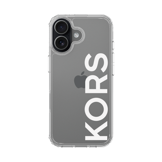 スリムプロテクションケース［ MICHAEL KORS - Logo - White ］