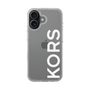 スリムプロテクションケース［ MICHAEL KORS - Logo - White ］