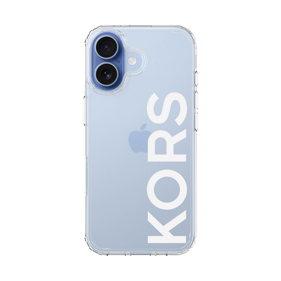 スリムプロテクションケース［ MICHAEL KORS - Logo - White ］