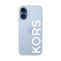 スリムプロテクションケース［ MICHAEL KORS - Logo - White ］