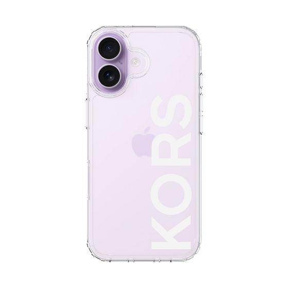 スリムプロテクションケース［ MICHAEL KORS - Logo - White ］