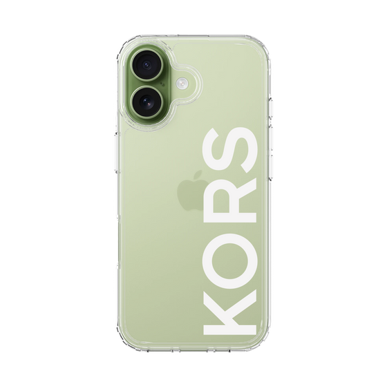 スリムプロテクションケース［ MICHAEL KORS - Logo - White ］