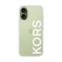 スリムプロテクションケース［ MICHAEL KORS - Logo - White ］