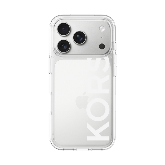 スリムプロテクションケース［ MICHAEL KORS - Logo - White ］
